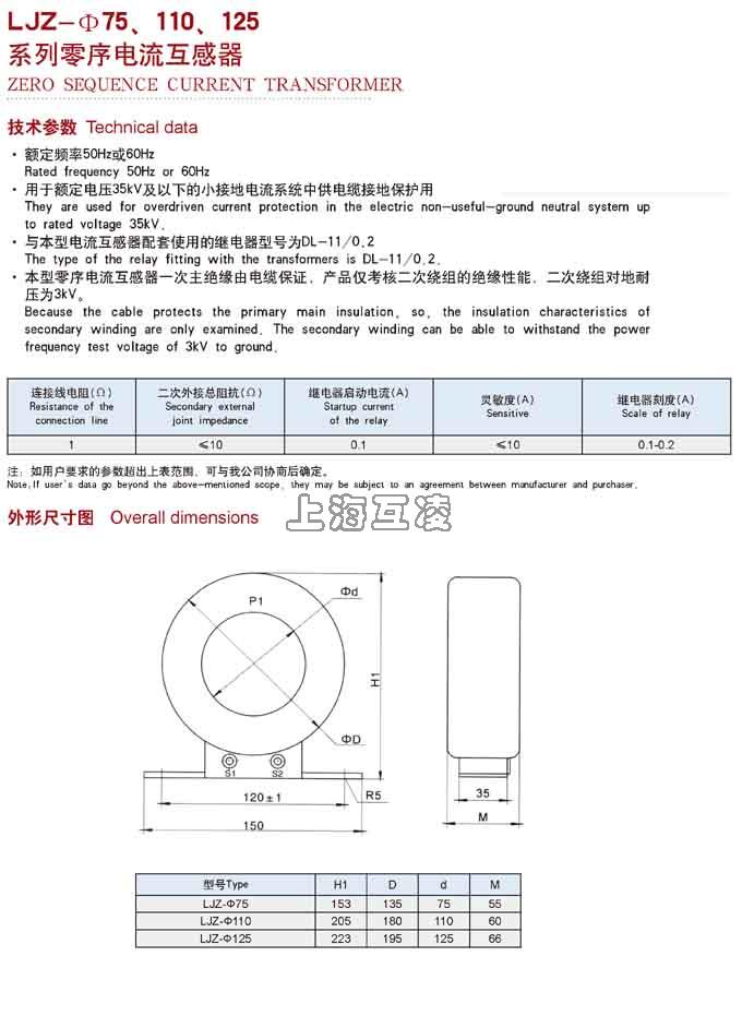 ljz-75零序電流互感器產品含義